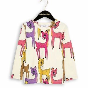 Mini Rodini Kids Long Sleeve Shirt Baby Doe Print Classic Piece 104/110-3-5Y
